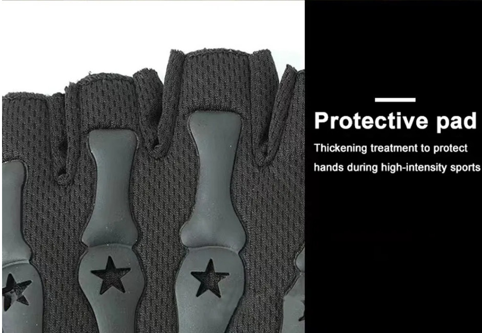 Skeleton Fingerless Half-Finger Tactical Gloves Motorcycle Driving Gloves Riding