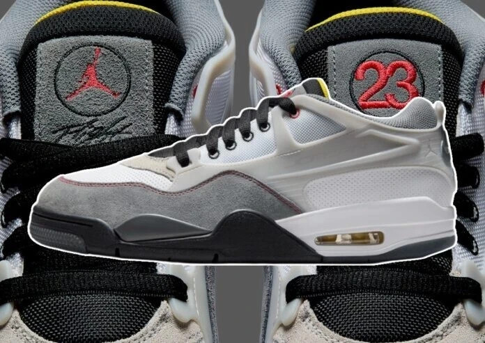 Nike Air Jordan 4 RM Premium White Black Smoke Grey Fire Red IB8052-100 Mens Sz