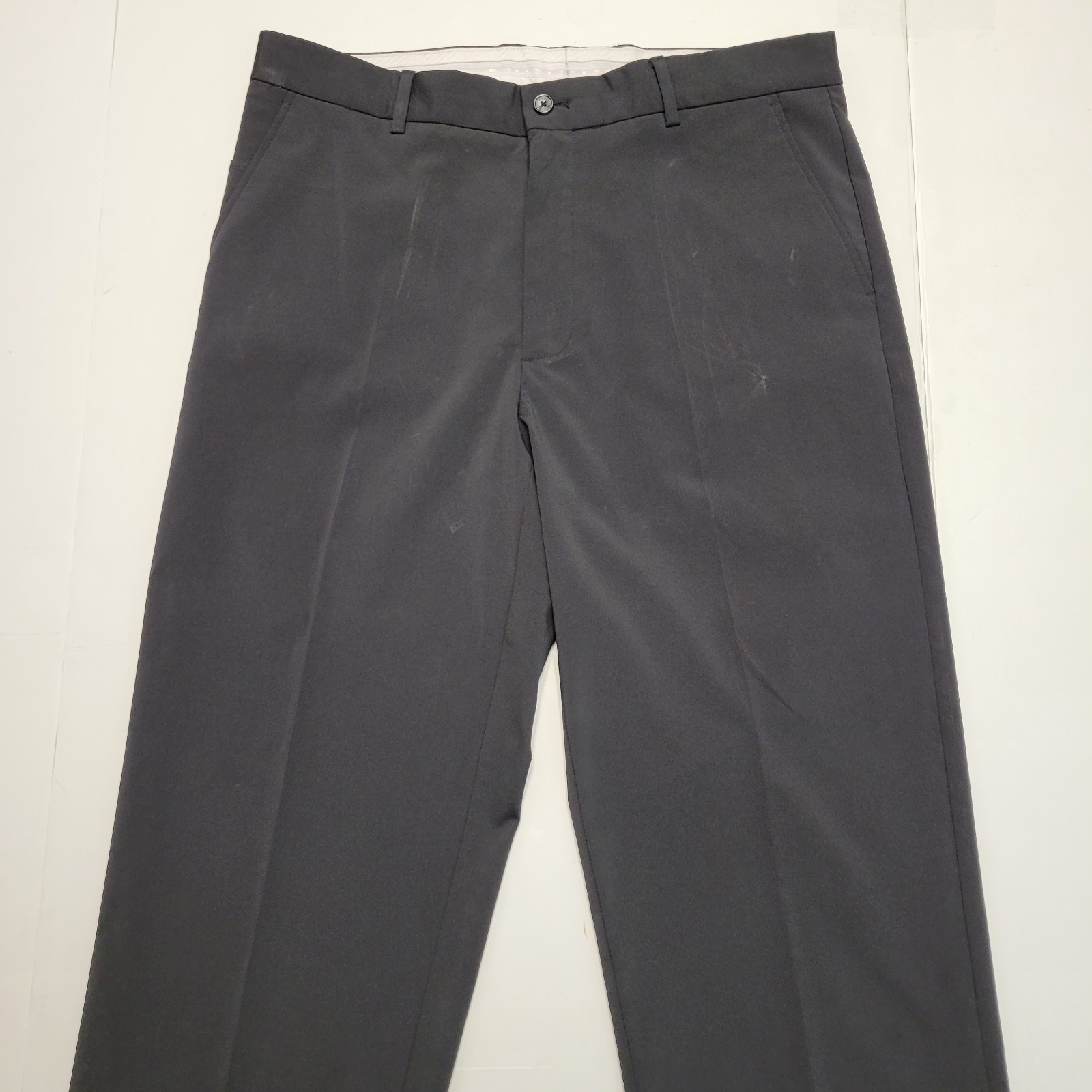 GREG NORMAN Stretch Poly Spandex Blend Golf Pants Men’s 34×29 Black Flat Front