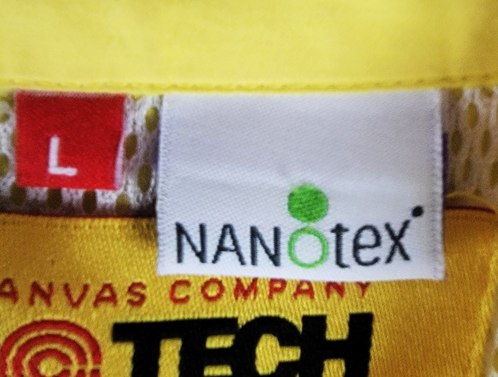 Crew Tech Yellow Nanotex UPF 40 Button Front Shirt Men’s Size Large