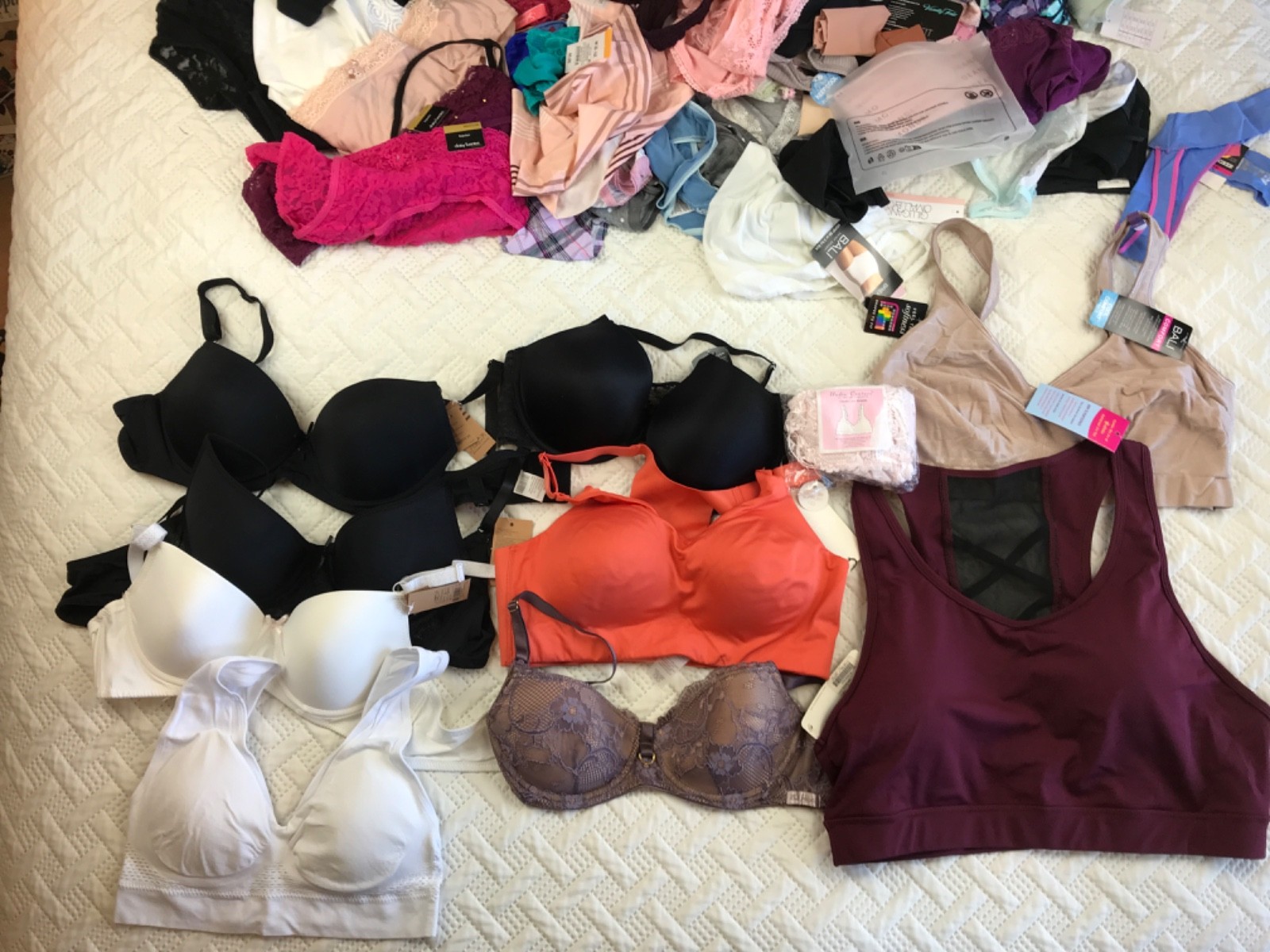 175 Wholesale lot womens new assorted panties underwear thong bras briefs resale