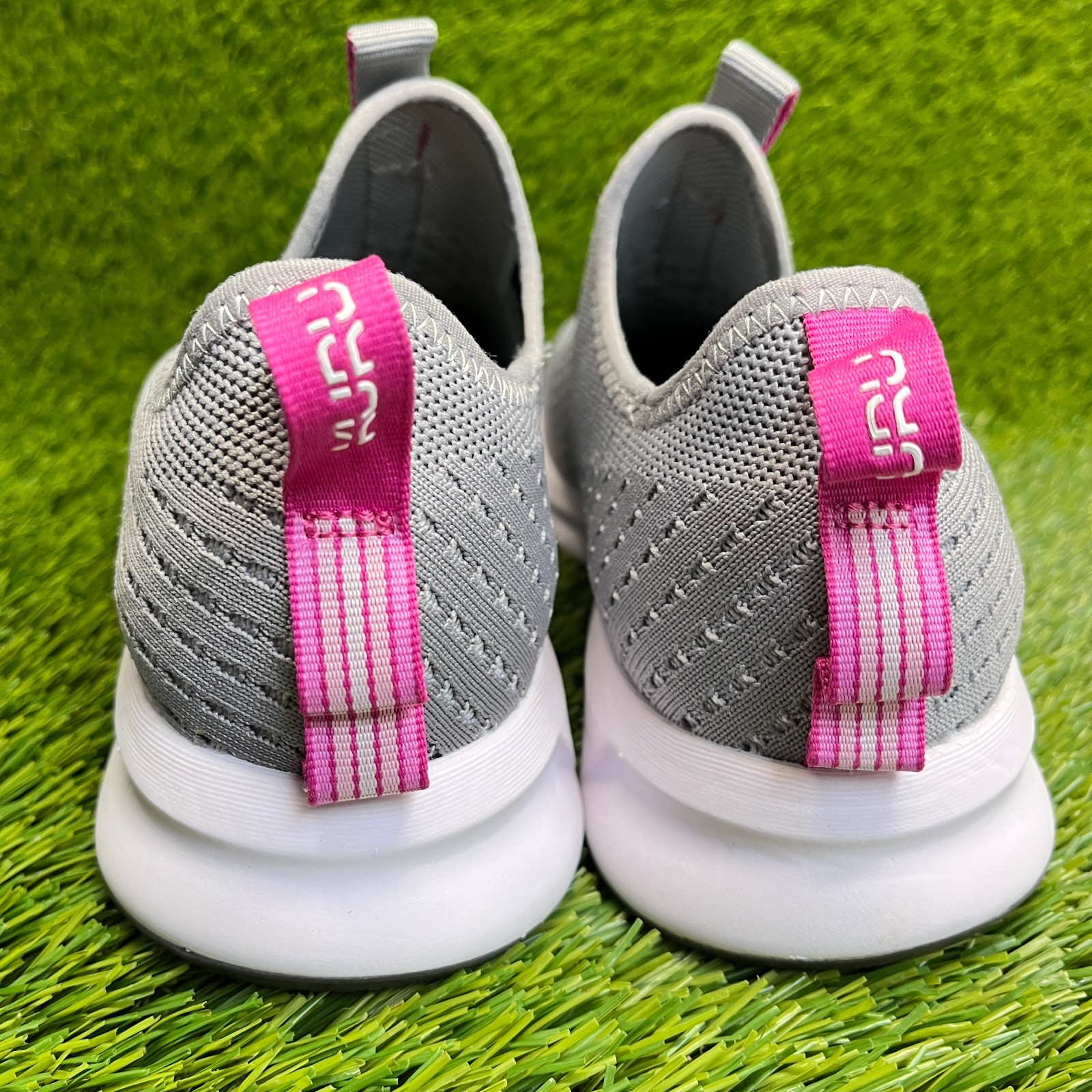 Kuru Atom Womens Size 7.5 Gray Purple Athletic Walking Slip On Shoes Sneakers