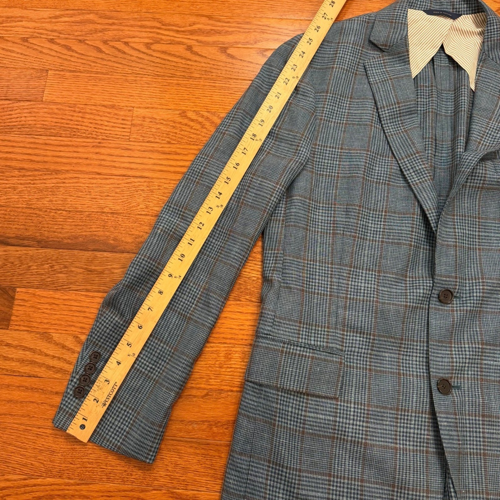 Brooks Brothers Loro Piana Summertime Blazer 40R Wool Silk Linen Glen Plaid