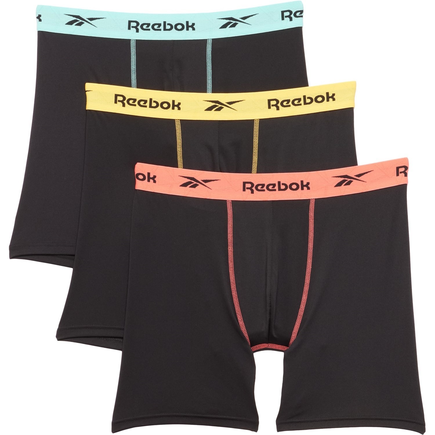 4 Pack REEBOK Men Boxer Briefs PERFORMANCE CAMO BLACK MEDIUM LARGE XLARGE XL $32