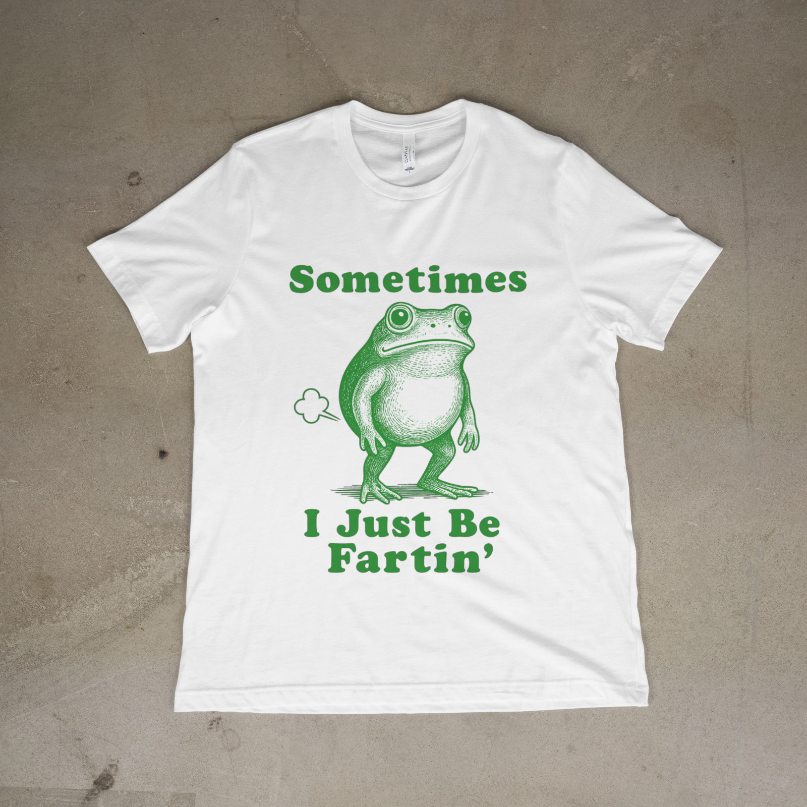 Funny Frog Vintage Shirt Sometimes I Just Be Fartin Retro Graphic Tee