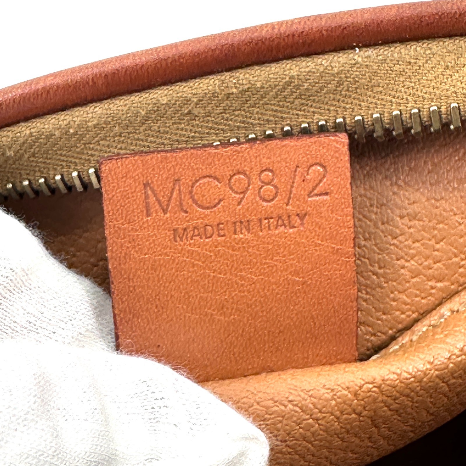 CELINE Vintage Macadam Vanity Clutch Bag Purse Cosmetic Pouch Brown