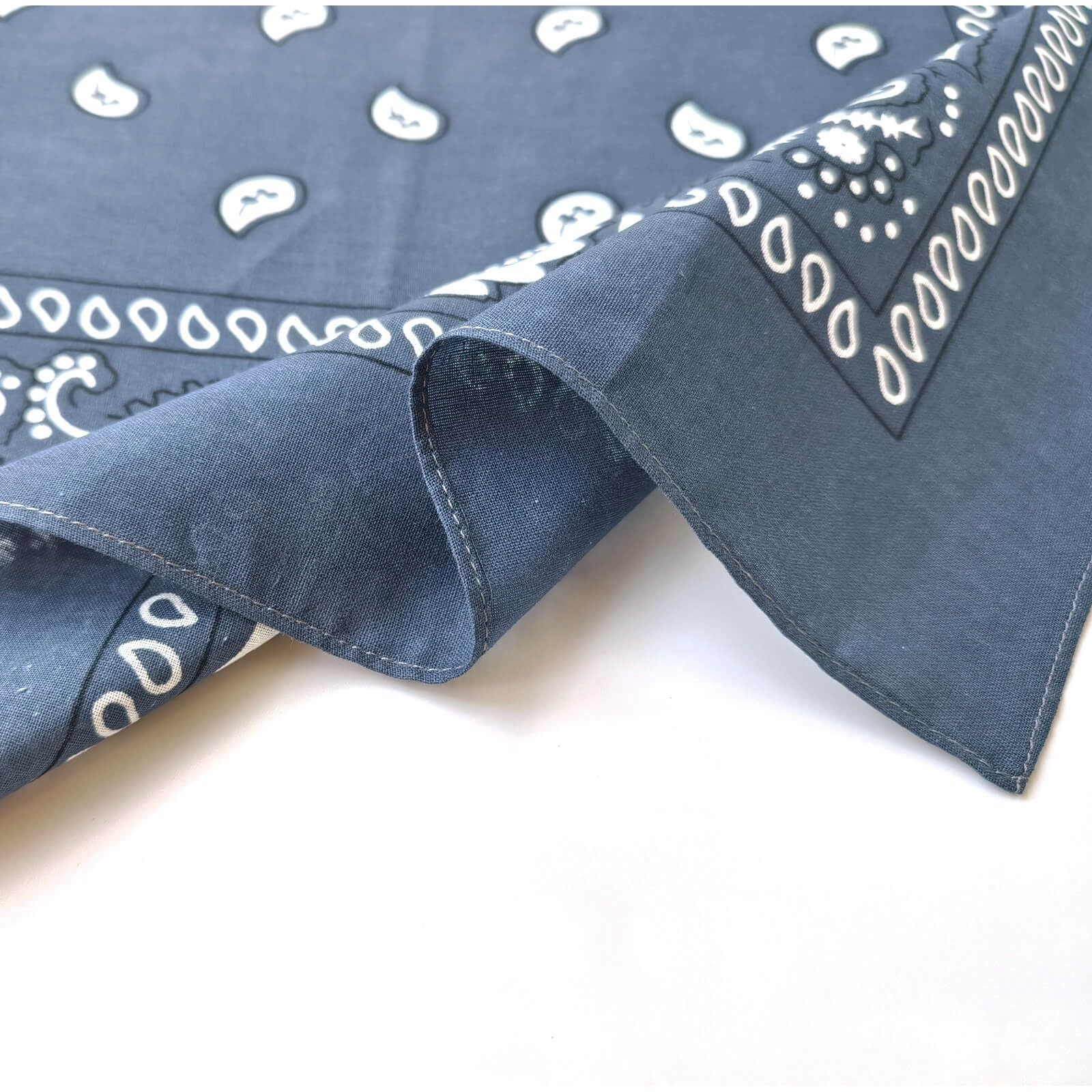 4 Pack 100% Cotton Bandanas 22″x22″ Multi-Purpose Square Scarfs for Men & Women