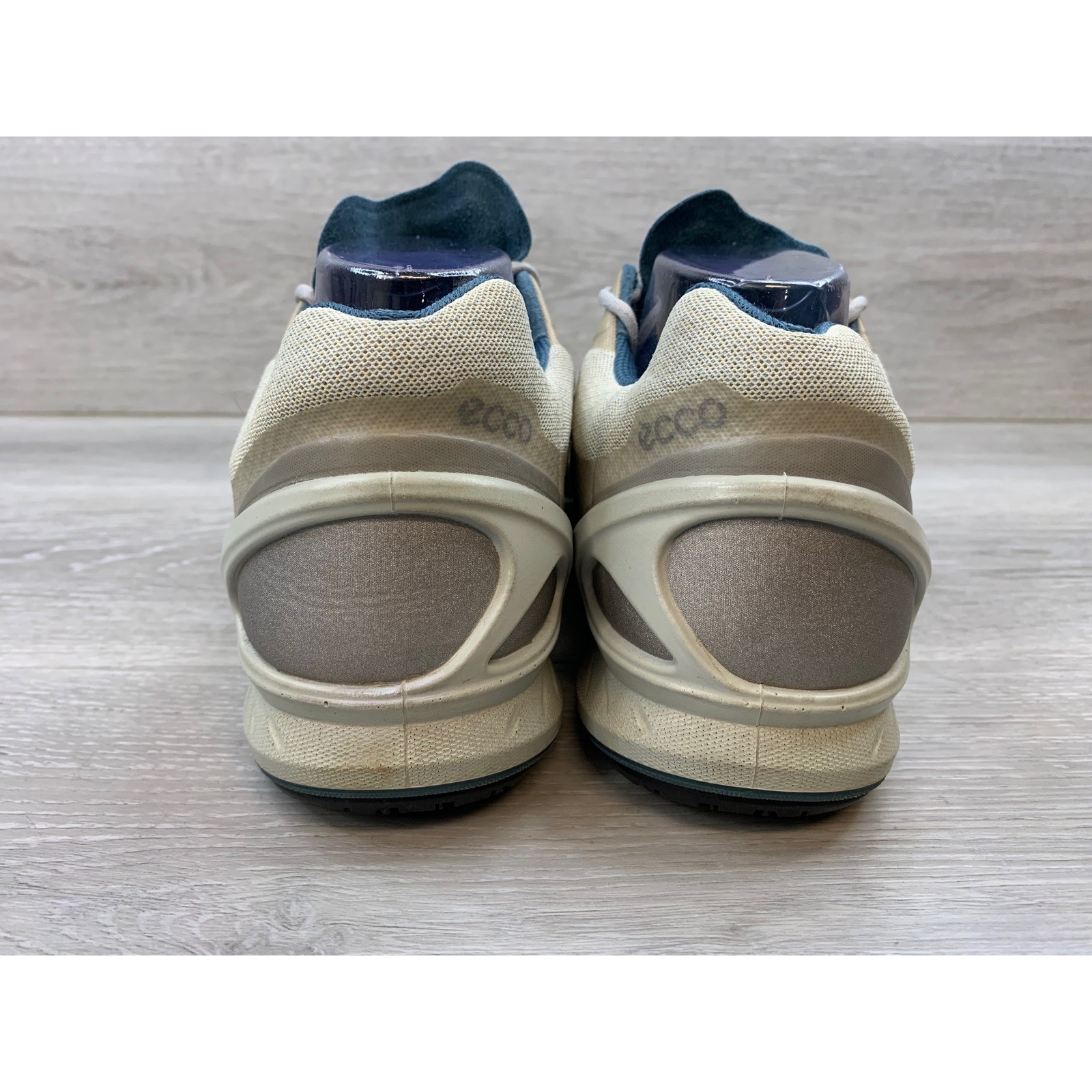 ECCO Performance Biom Men’s Sneakers Gray Teal 9 Mesh Athletic Walking Shoes