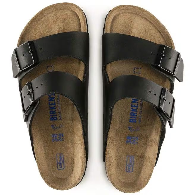 Birkenstock Arizona Birko-Flor Soft Footbed Unisex Sandals Select Size-Black