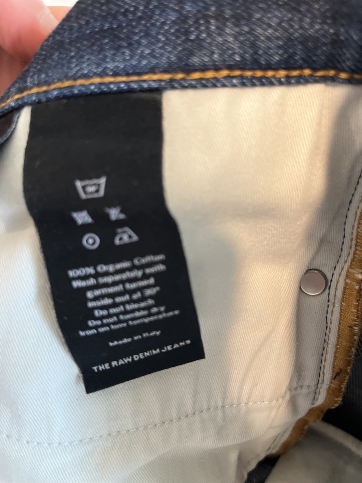 Asket Raw Denim Jeans – 31×34 (Fits 32×29 Cuffed) – Dark – 100% Organic Cotton