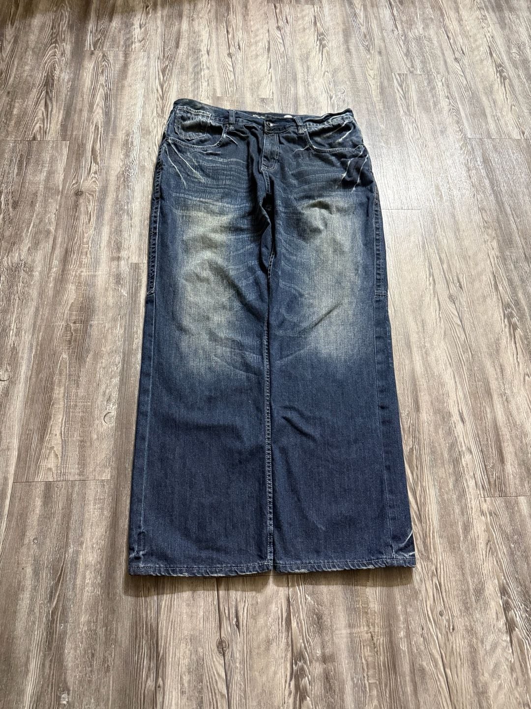 Vintage 2000s Rocawear Original Fit Dark Wash Embroidered Denim Jeans