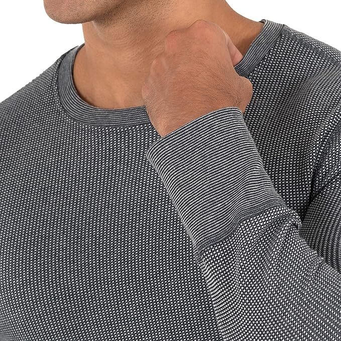 3 PACK Fruit Of The Loom Men’s Thermal Waffle CREW Top Shirt Size – M L XL 2X