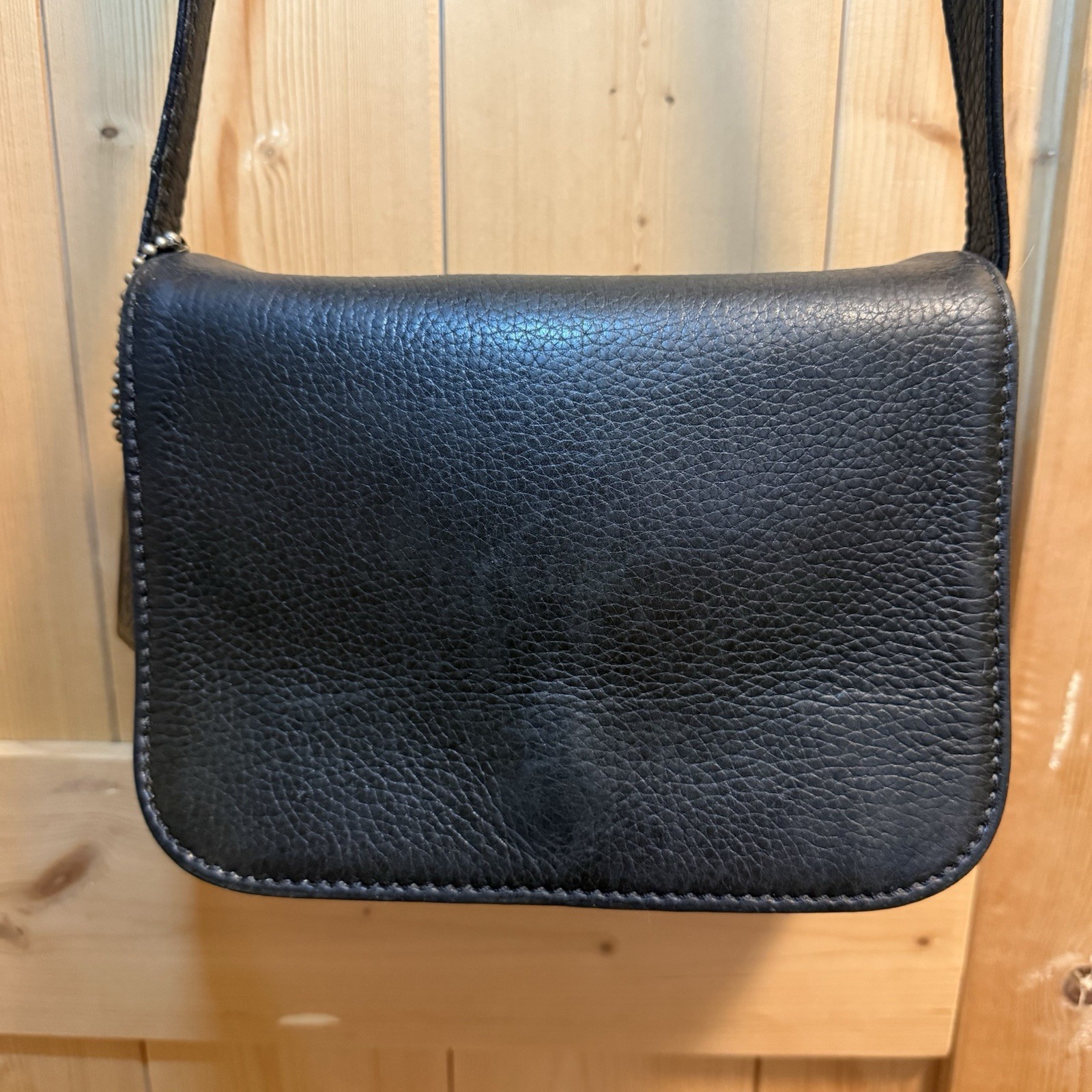 Coach 1997 Vintage G7M-4929 Sonoma Small Full Flap Black USA Full Grain Cowhide