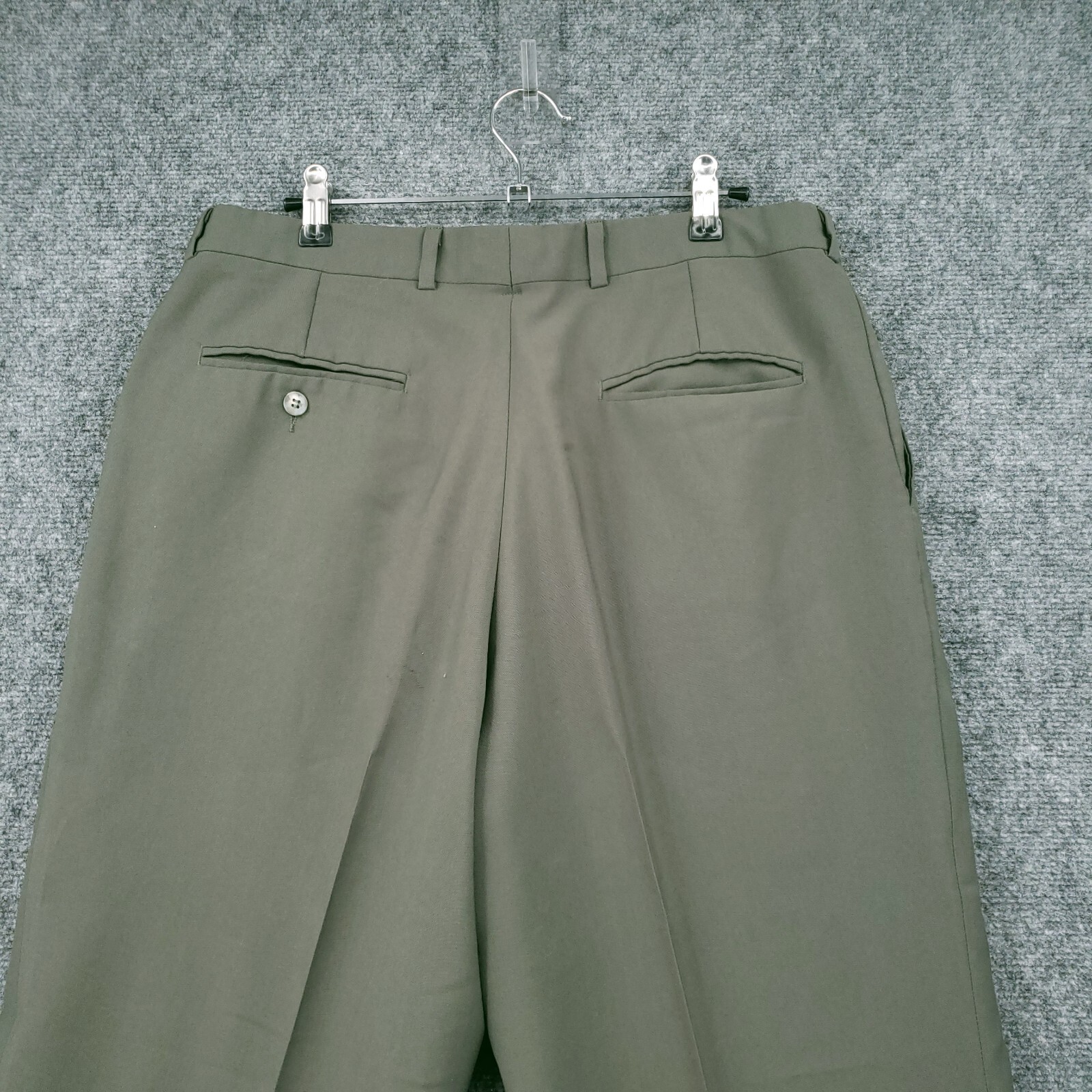 VINTAGE Levis Dress Pants 34×30 Green Travelers Trevira Pleated Straight Trouser