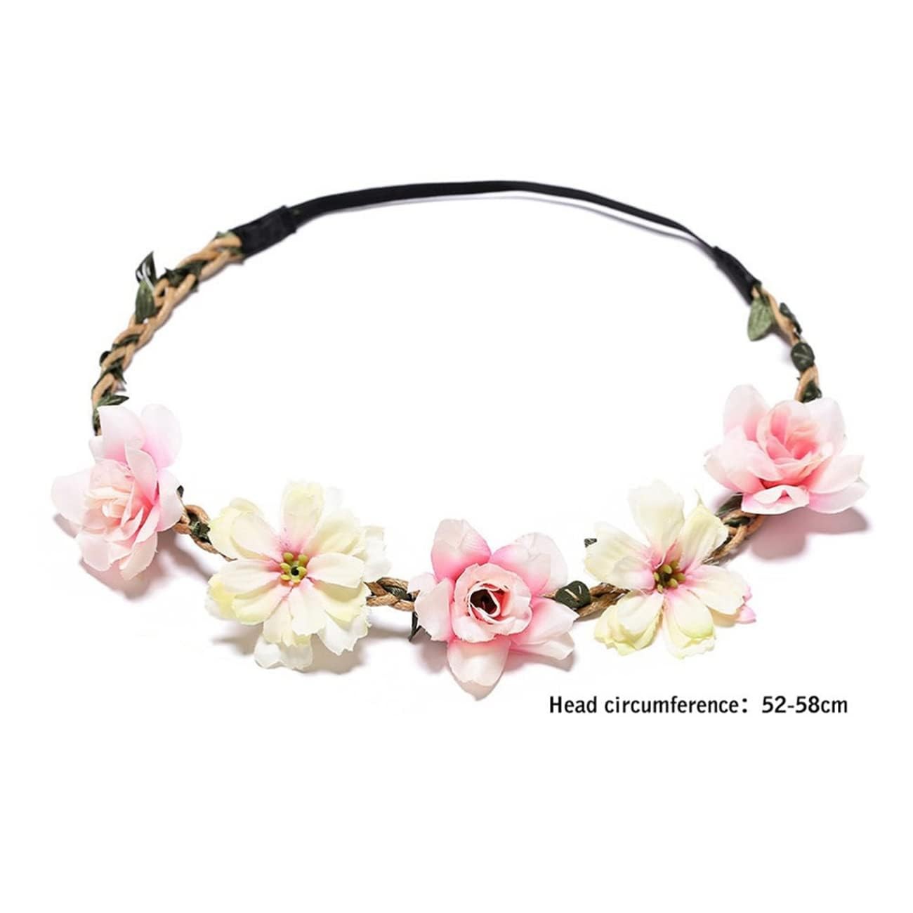 Women Headpieces Collection Accessories – 6 PCS Boho Hair Wreaths, Flower Crowns