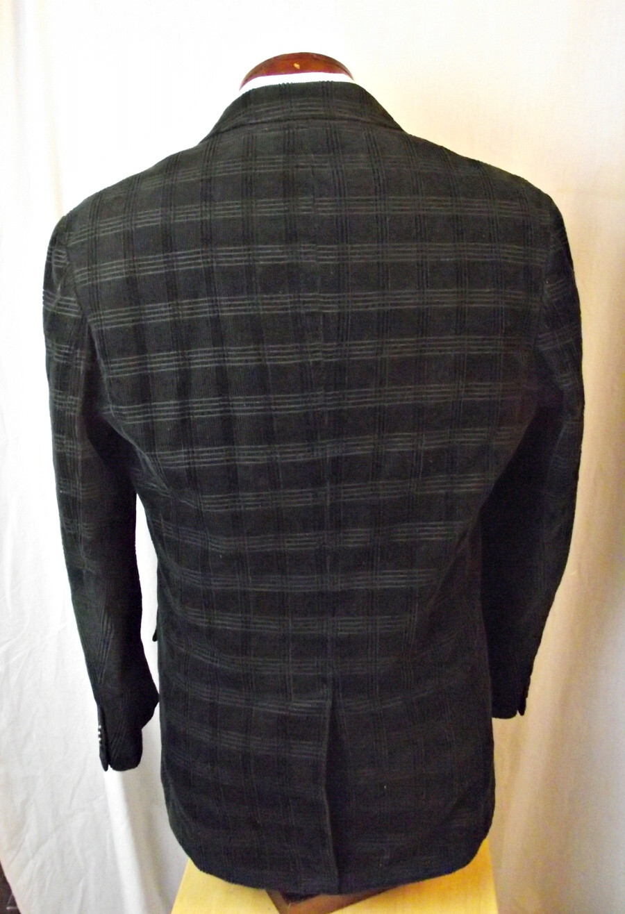 NEW No Tags Marc Ecko Mens Textured Corduroy Blazer Black Medium-Large