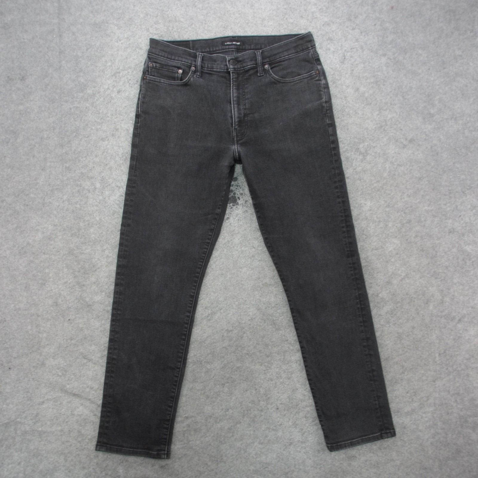Lucky Brand Slim Skinny Jeans Mens 36×31 Gray Charcoal Wash Denim Pants Casual