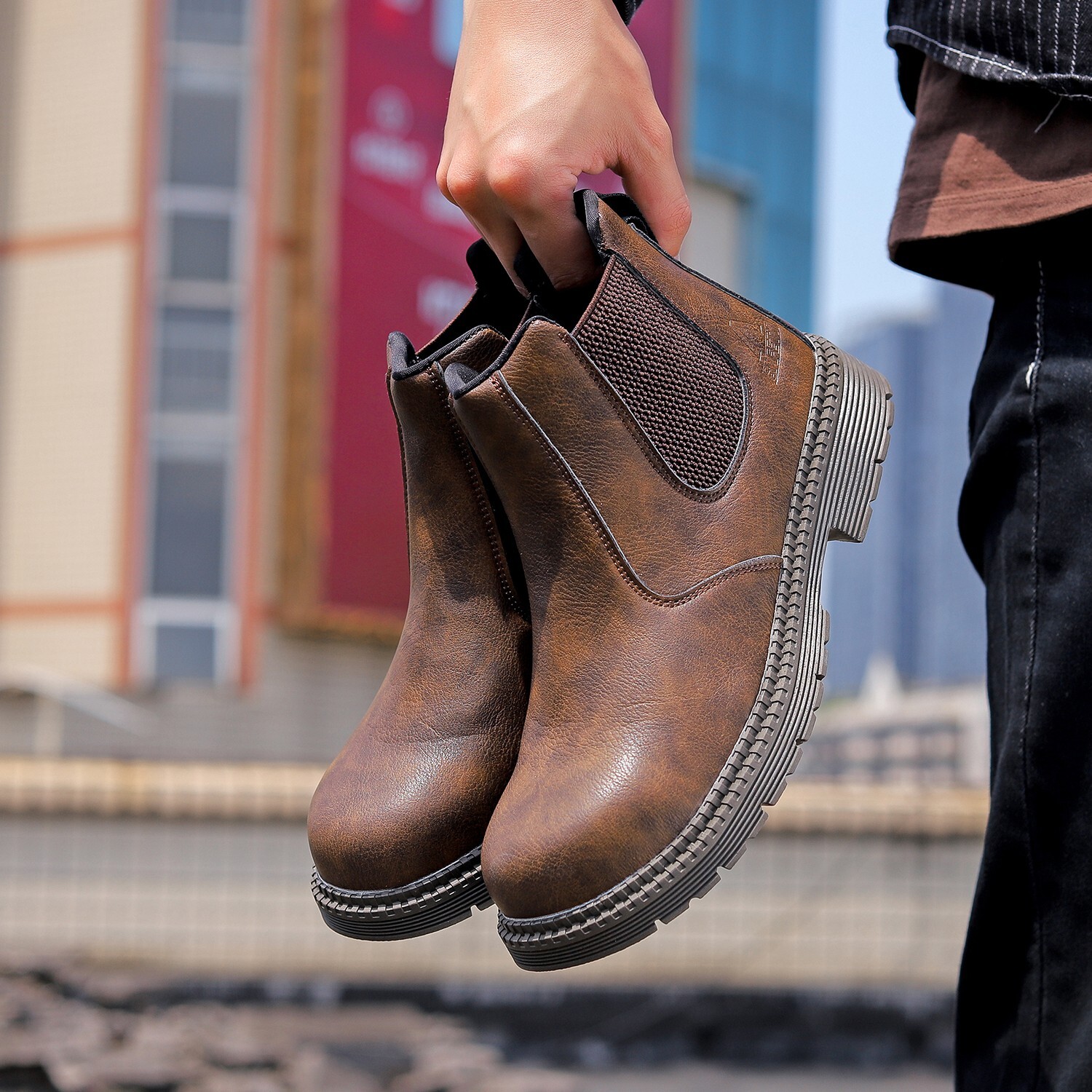 Steel Toe Shoes For Men Work Boots Puncture-Proof Safety Shoes Protective Shoes
