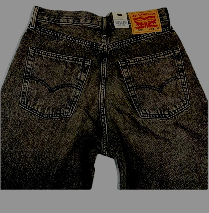 Nwt Levi’s 578 Baggy Black Denim Jeans Mens 33 X 30 Y2K Cotton A4750-0029
