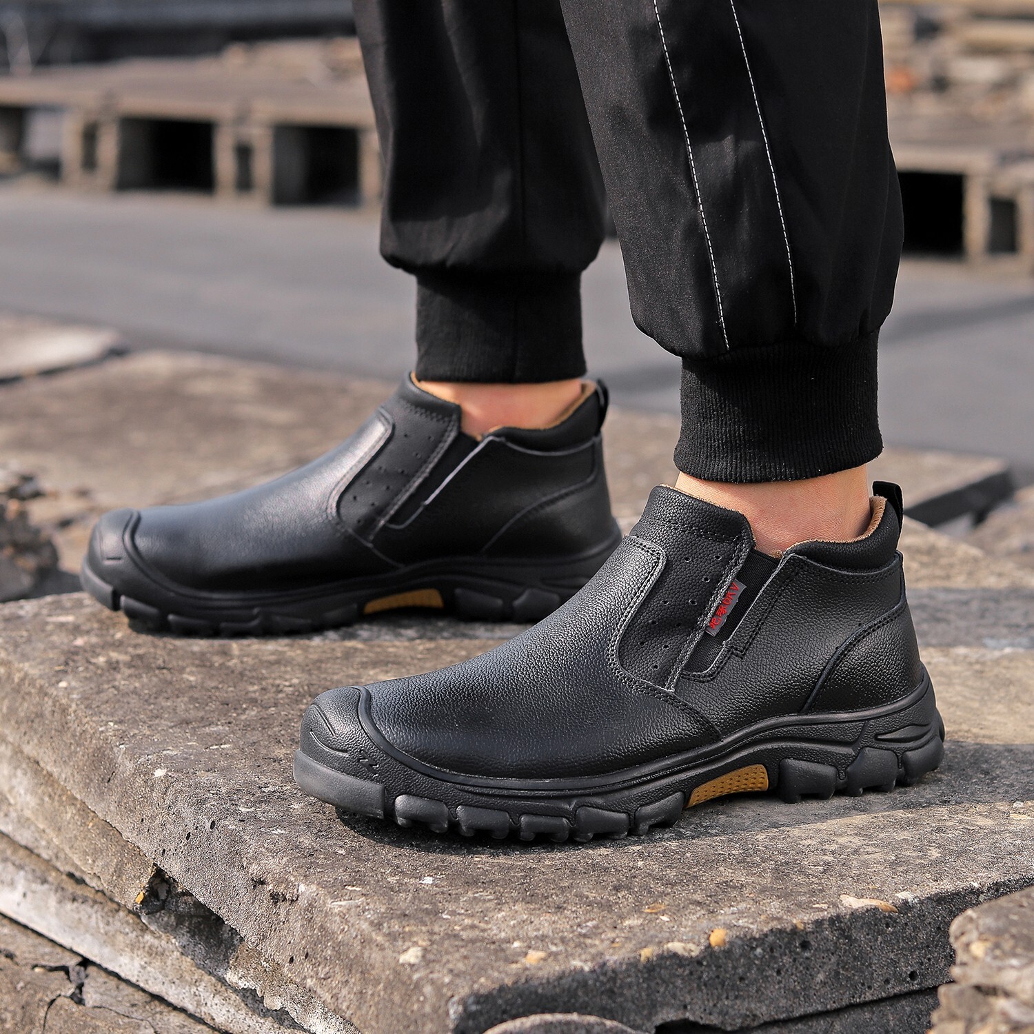 Steel toe shoes for Men New Composite toe work boot Anti-slip Welder Boots