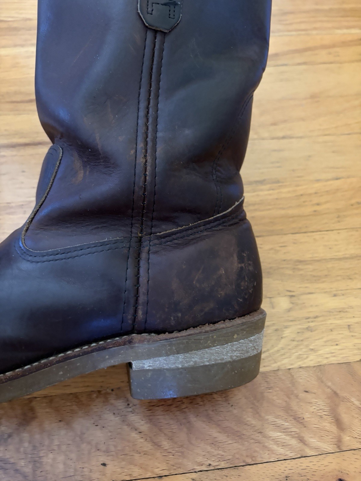 Red Wing Pecos 1155 Pull On Work Boots Brown Leather Made In USA Men’s Size 9D
