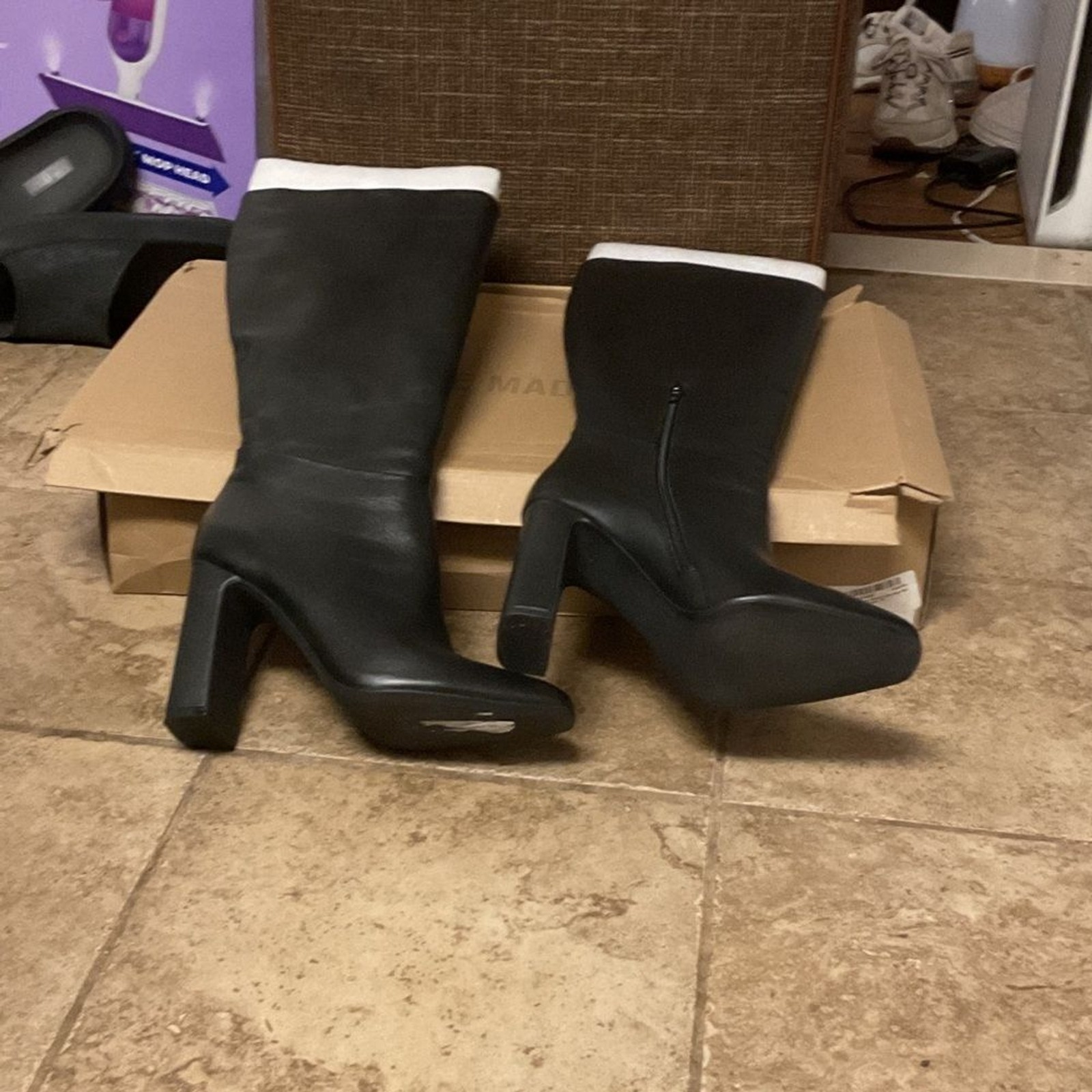 Steve Madden Black Heeled Boots