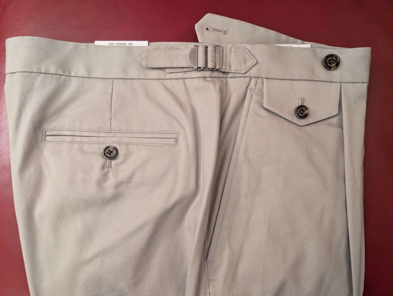 TASSO ELBA Men’s Grey Wood Pleated Tapered Classic Fit Stretch Pants, 36W x 32L