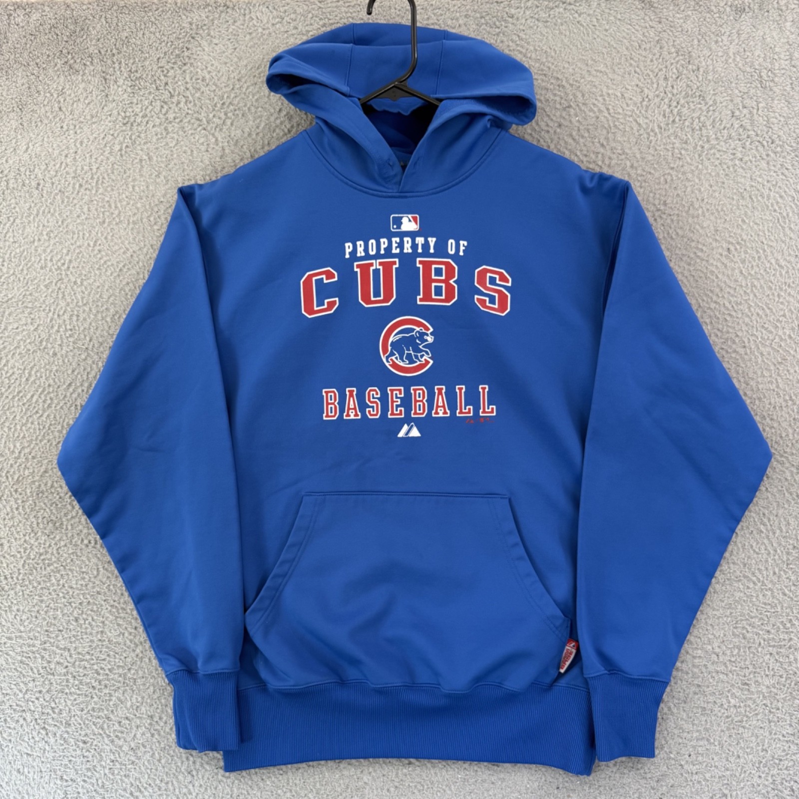 Chicago Cubs Sweatshirt Mens Medium Blue MLB Baseball Majestic Authentic Sport
