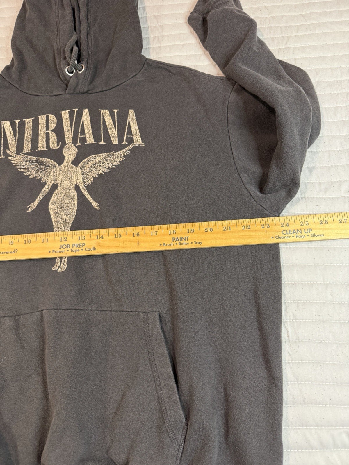 Nirvana In Utero Hoodie Medium Black Graphic Band Sweatshirt H&M 2021