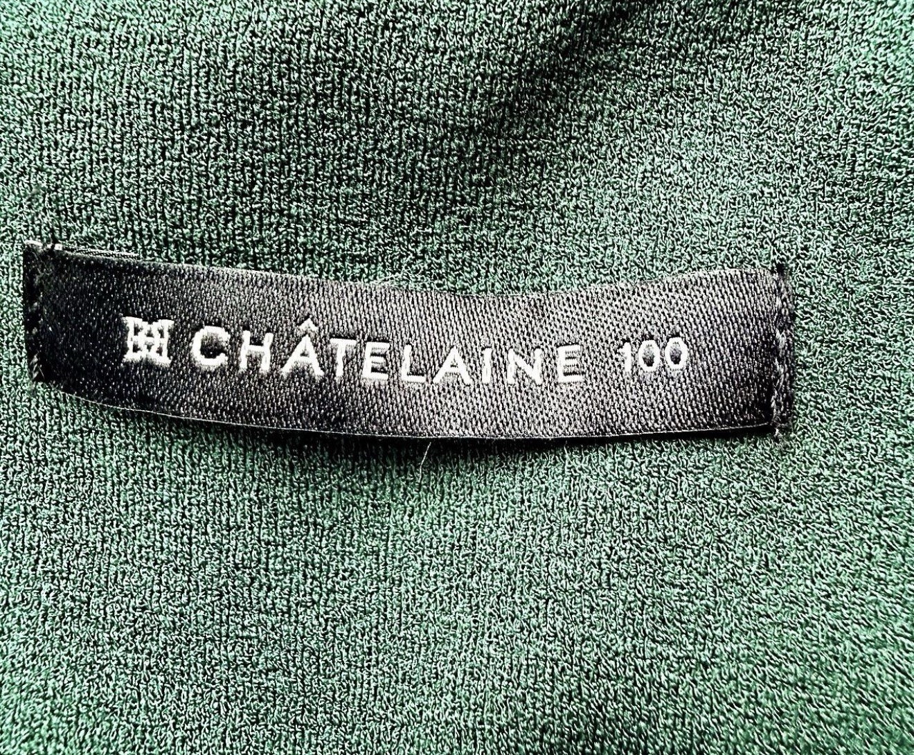 CHATELAINE Women’s Green Solid Chiffon Shift Dress Round Neck Cap Sleeve 100