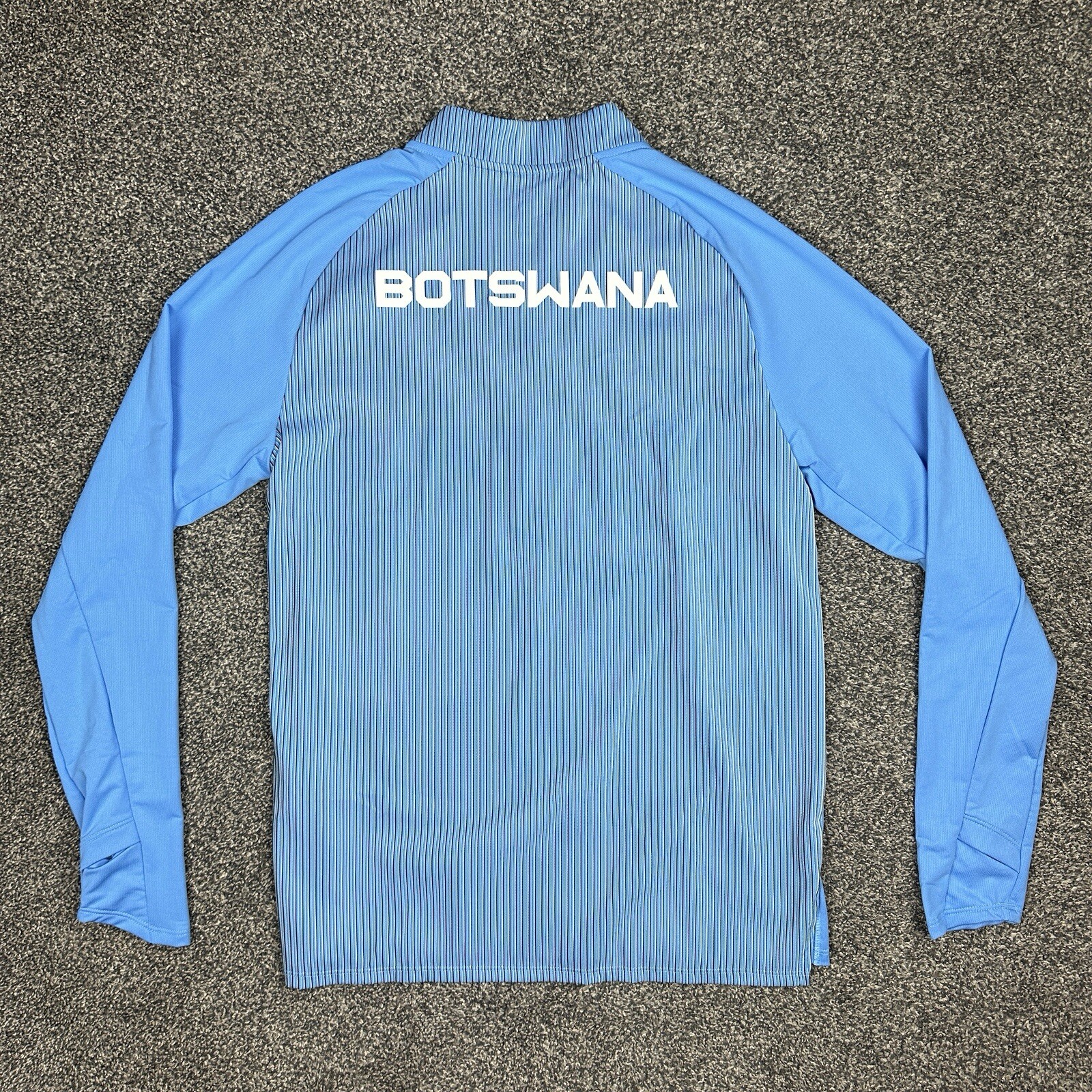 Nike Pro Elite Botswana 1/4 Zip Blue White Track Running Men’s Large Made In USA