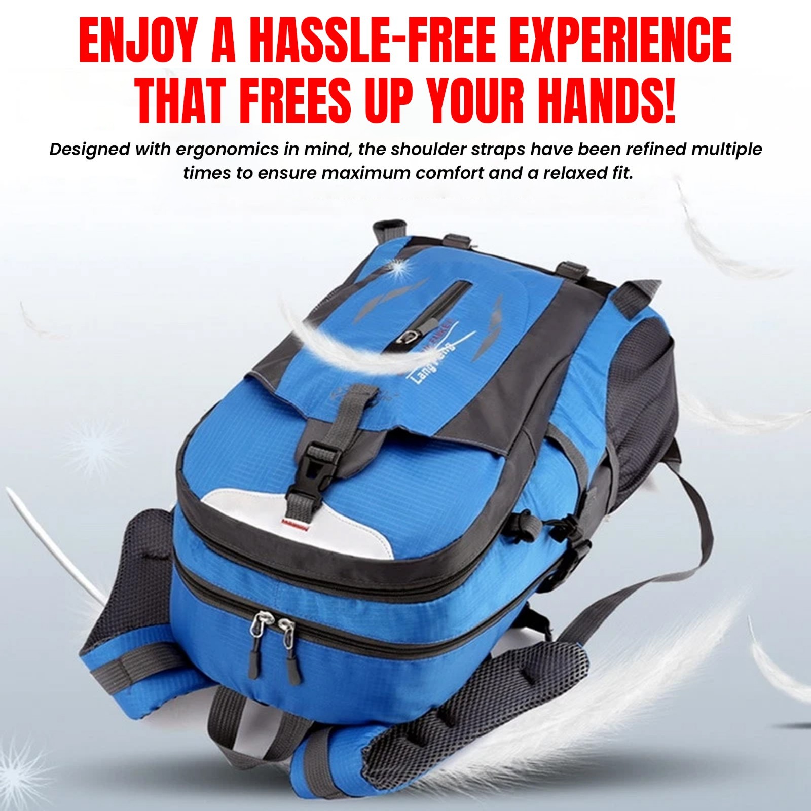 40L Travel Men Women Backpack Larg Capcity Hiking Rucksack School Book Backpack