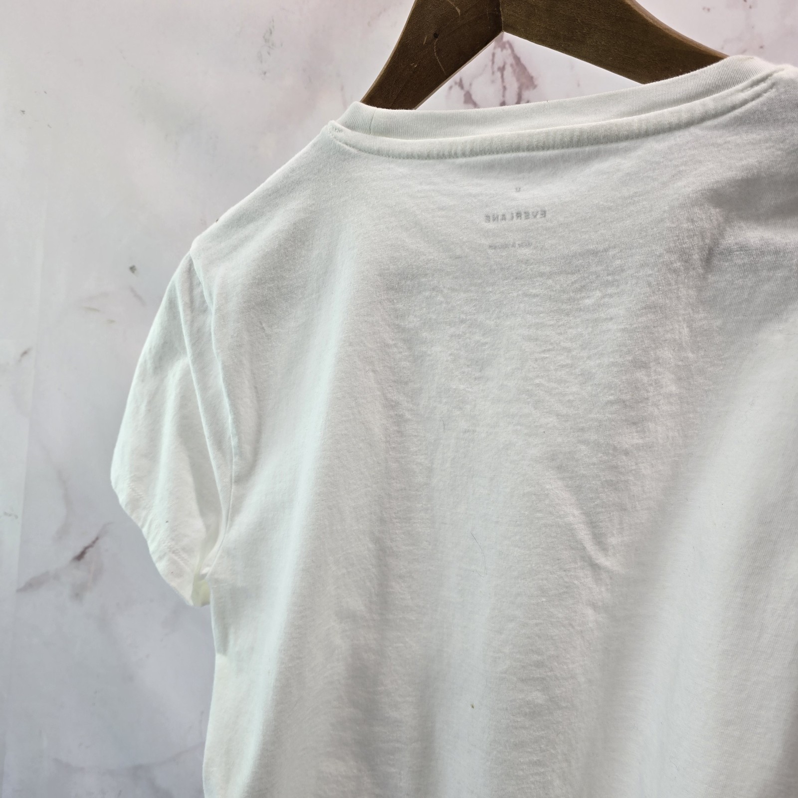 Everlane T Shirt Womens Small White Crewneck Box Cut Tee Organic Cotton