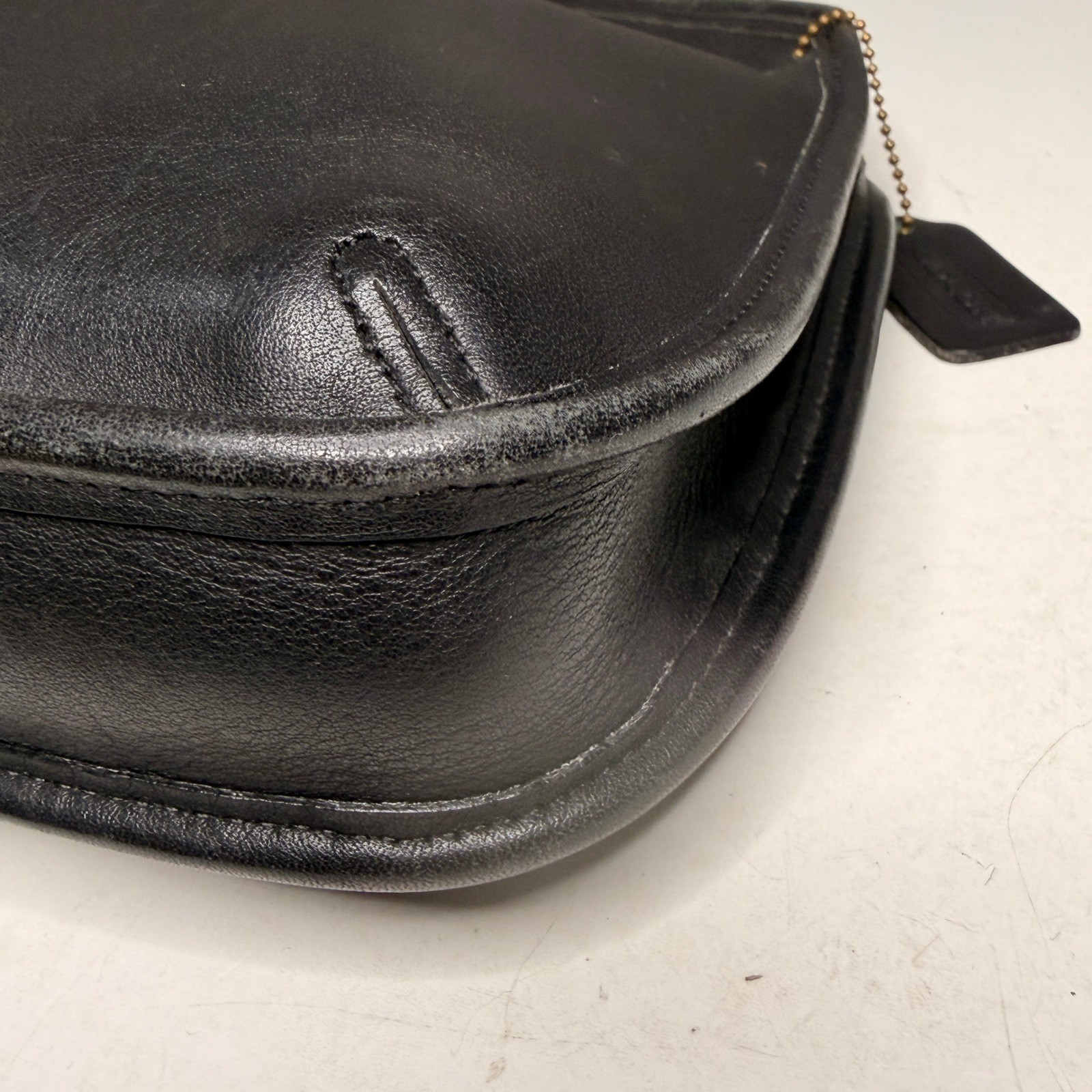 VTG Coach Black Leather Mini Ergo Shoulder Bag Brass Hardware 9020 EUC CostaRica