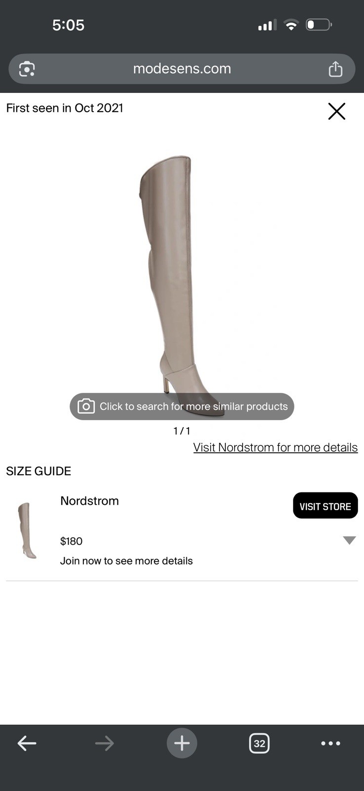 Franco Sarto Women’s Boots Over Knee Boots Size 7 Retail 180.00 Smokey Taupe