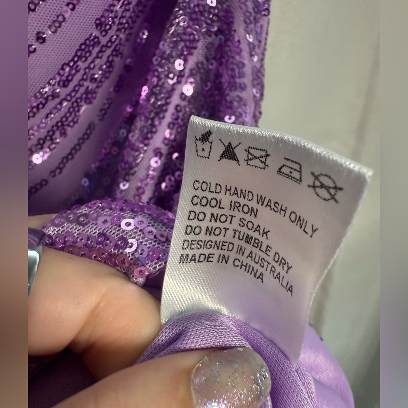 Hello Molly Stars Shining Bright Lavender Purple Sequin Strapless Mini Dress XS