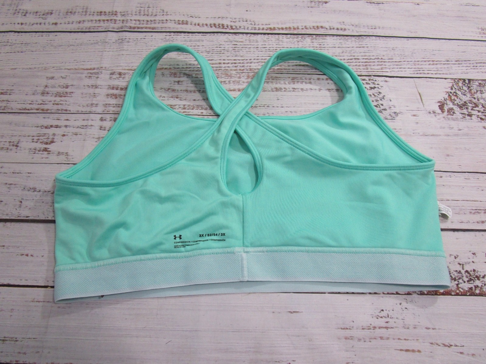 Under Armour Compression Green Pull-Over Crossback Sports Bra Womens 3XL