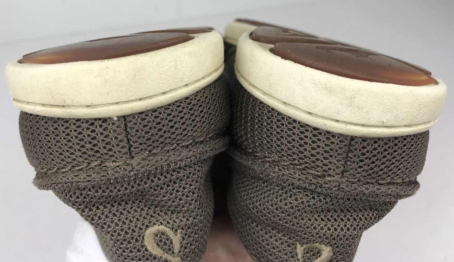 OluKai Nohea Mesh Loafers Men’s 8 Shoes Slip Ons Casual Comfort Brown / Green