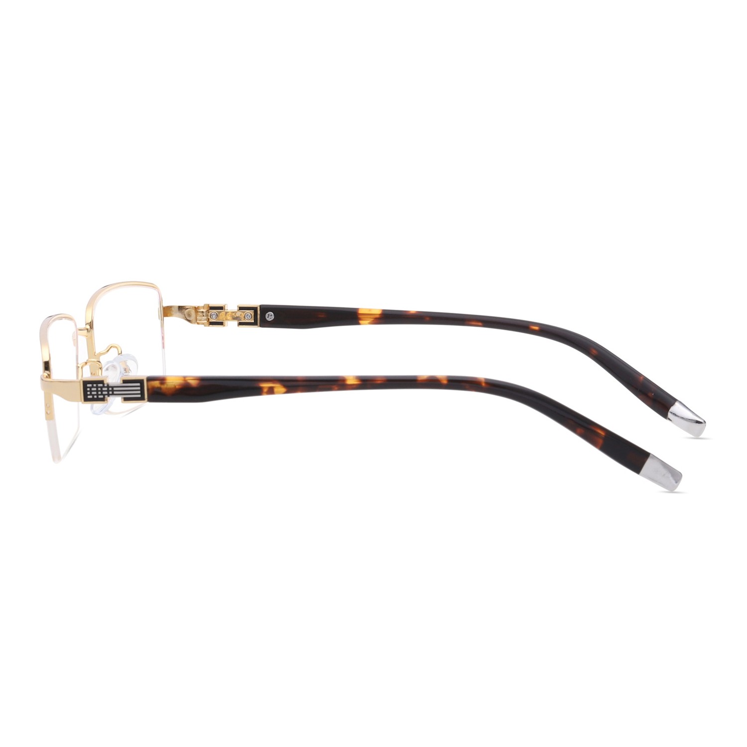 Men’s Half Rim Photochromic Reading Brown Glasses Transition Sunglasses Reader