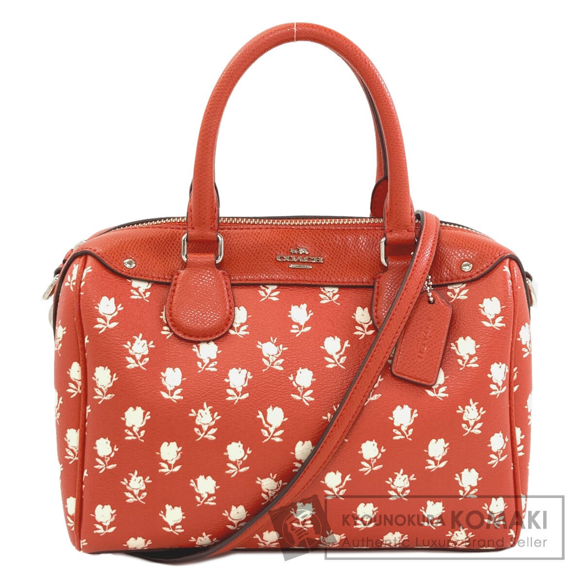 COACH F38160 Satchel Badlands Floral 2WAY Handbag PVC Ladies Used
