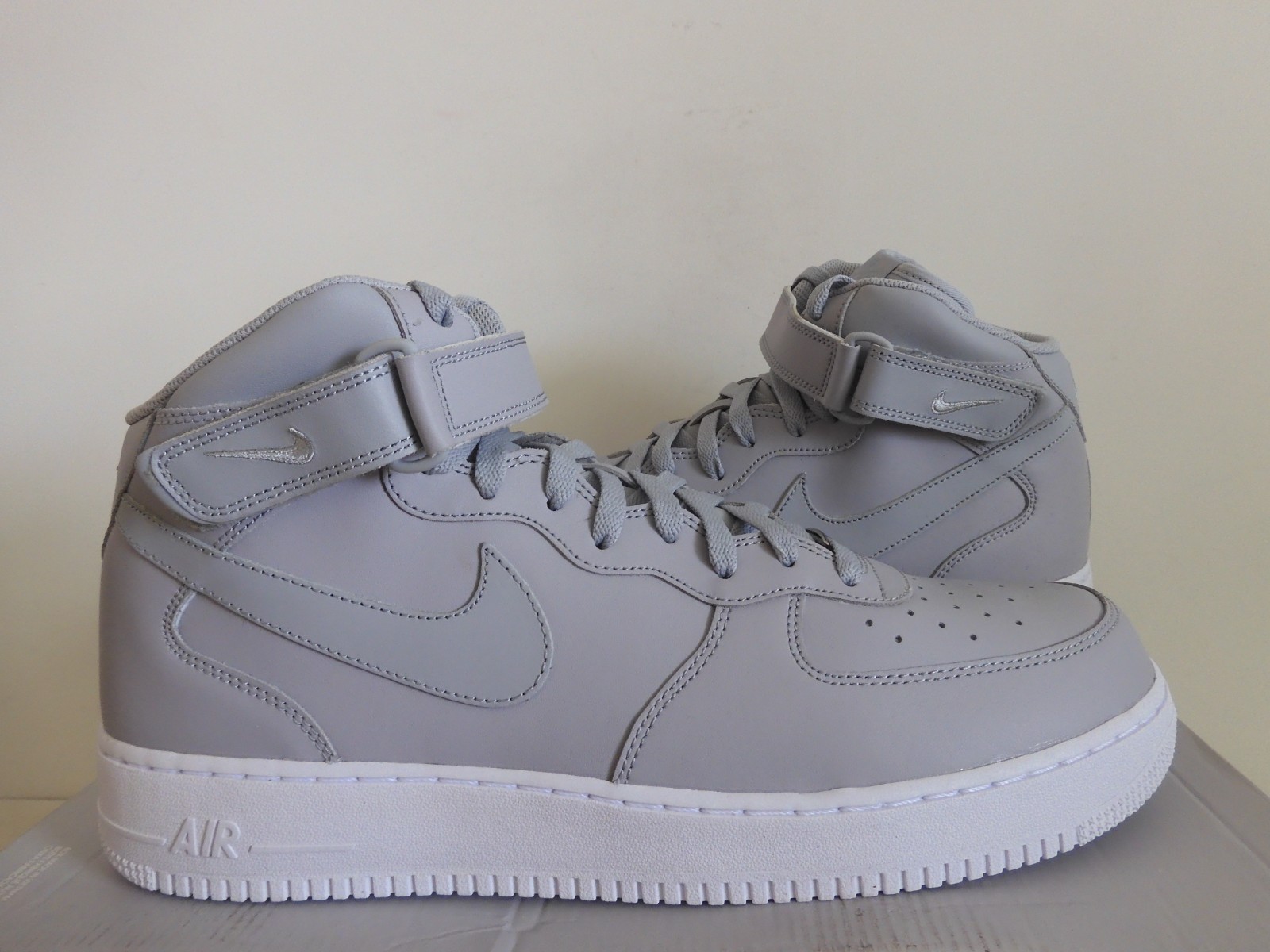 Nike Air Force 1 Mid 07 Wolf Grey-Wolf Grey-White Sz 15 Rare! [315123-046]