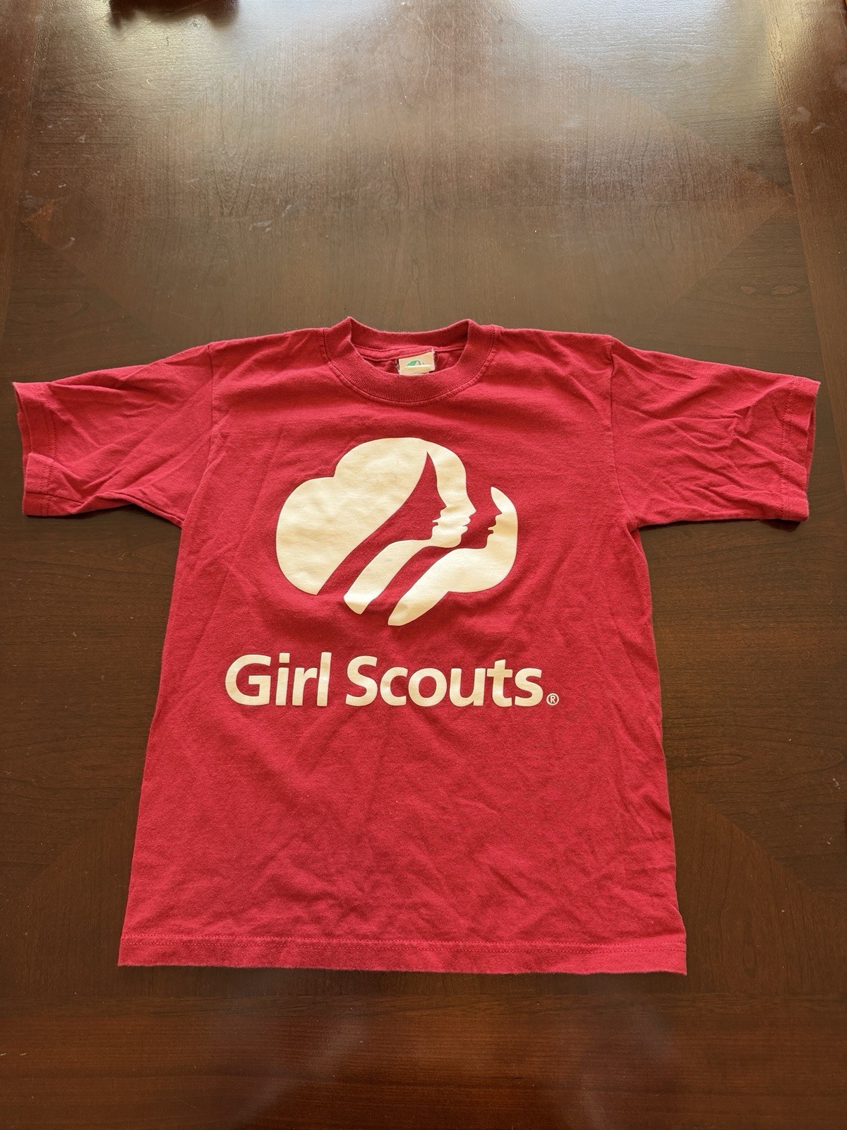 Vintage Girl Scouts Rare Red And White Kids Youth T-shirt Camping Troop M