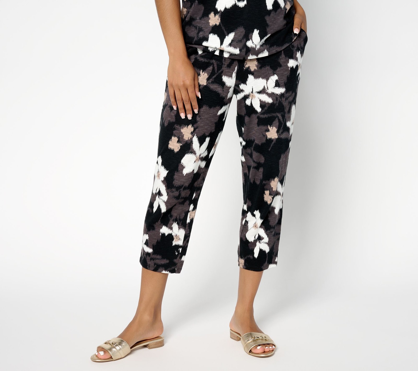 Gloria Vanderbilt Women’s Pants Sz L Denim & Co. Print or Multi-colored A694659