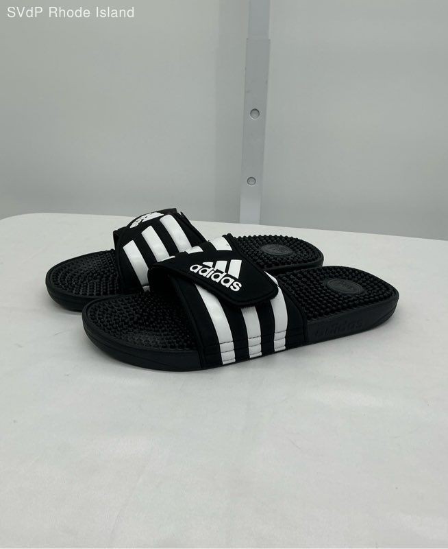 Adidas Black And White adissage Sandal Men 6
