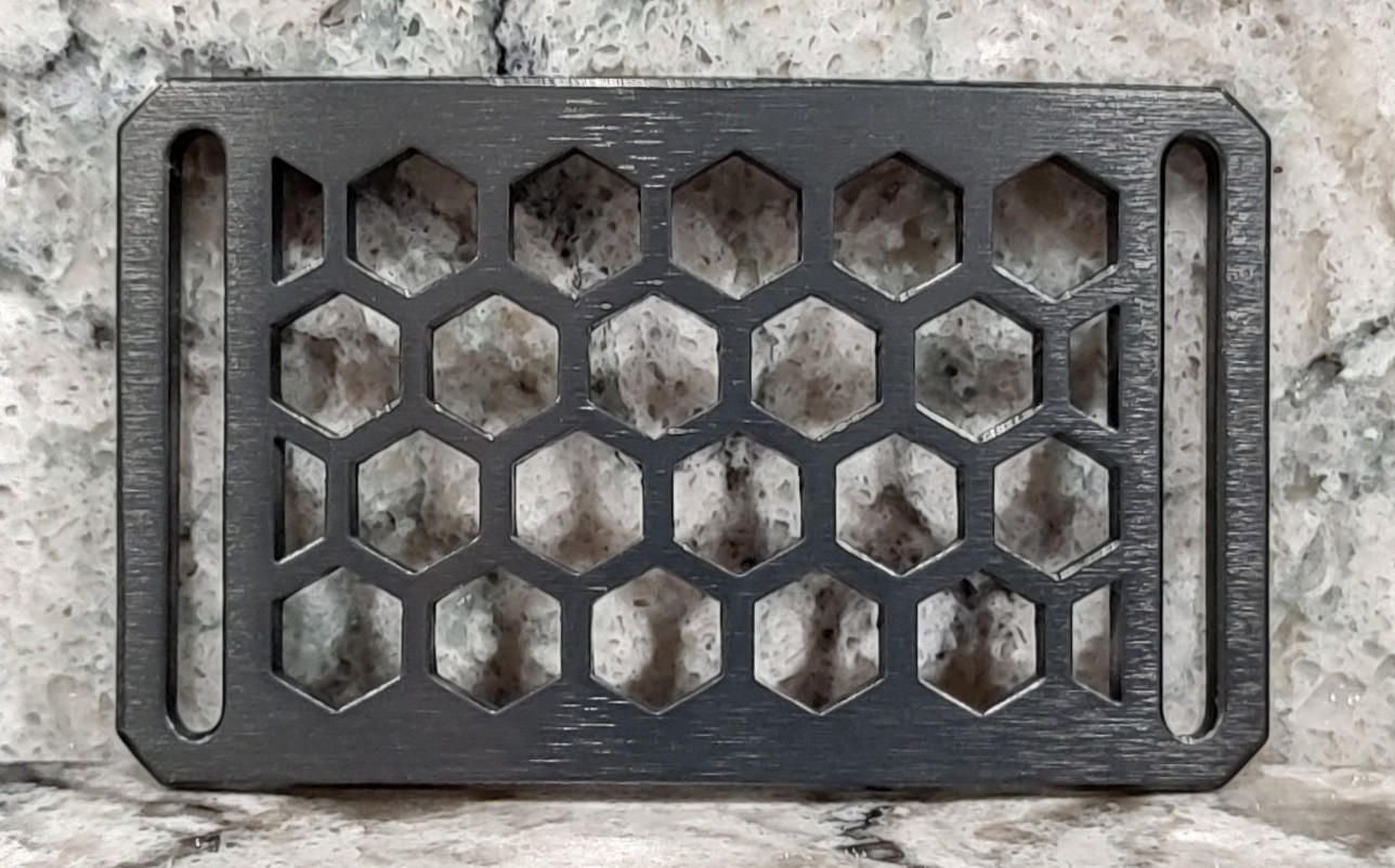 GRIP6 BELT BUCKLE – HONEYCOMB – GUNMETAL – 1.5 INCH WIDE