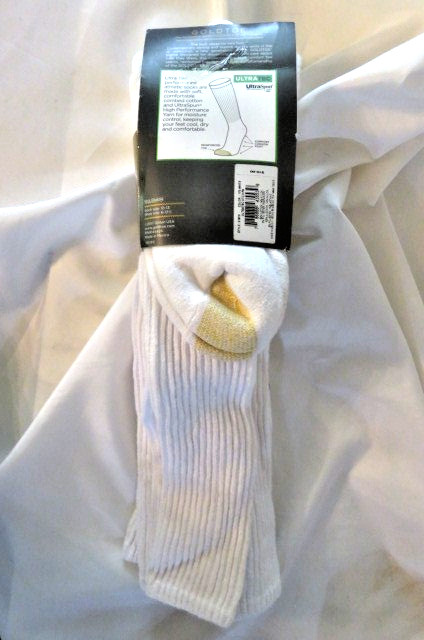 NIP Men’s Gold Toe White Over The Calf Athletic Socks-3 Pair-Shoe size 6-12 1/2