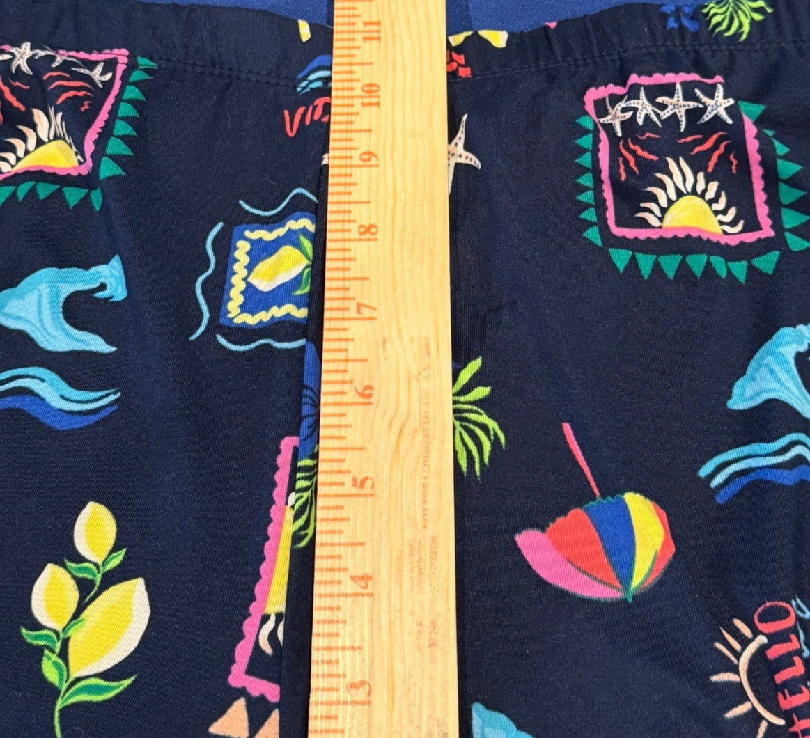 NWT Joyspun Dreamy Soft Pajama Set Medium Tropical Blue Pockets Loungewear
