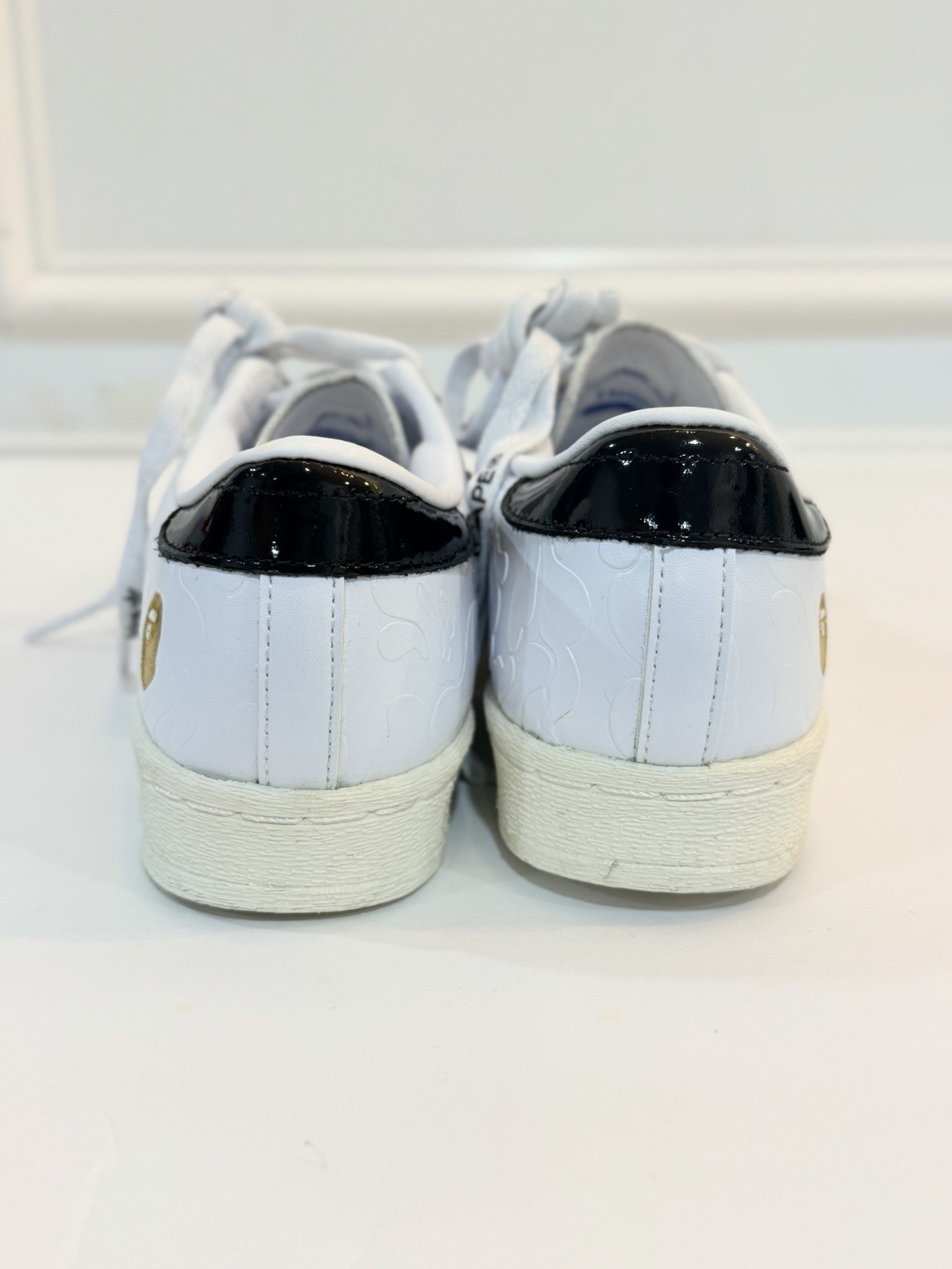 adidas Superstar x A Bathing Ape BAPE White/Black Low Top Lace-Up Sneakers