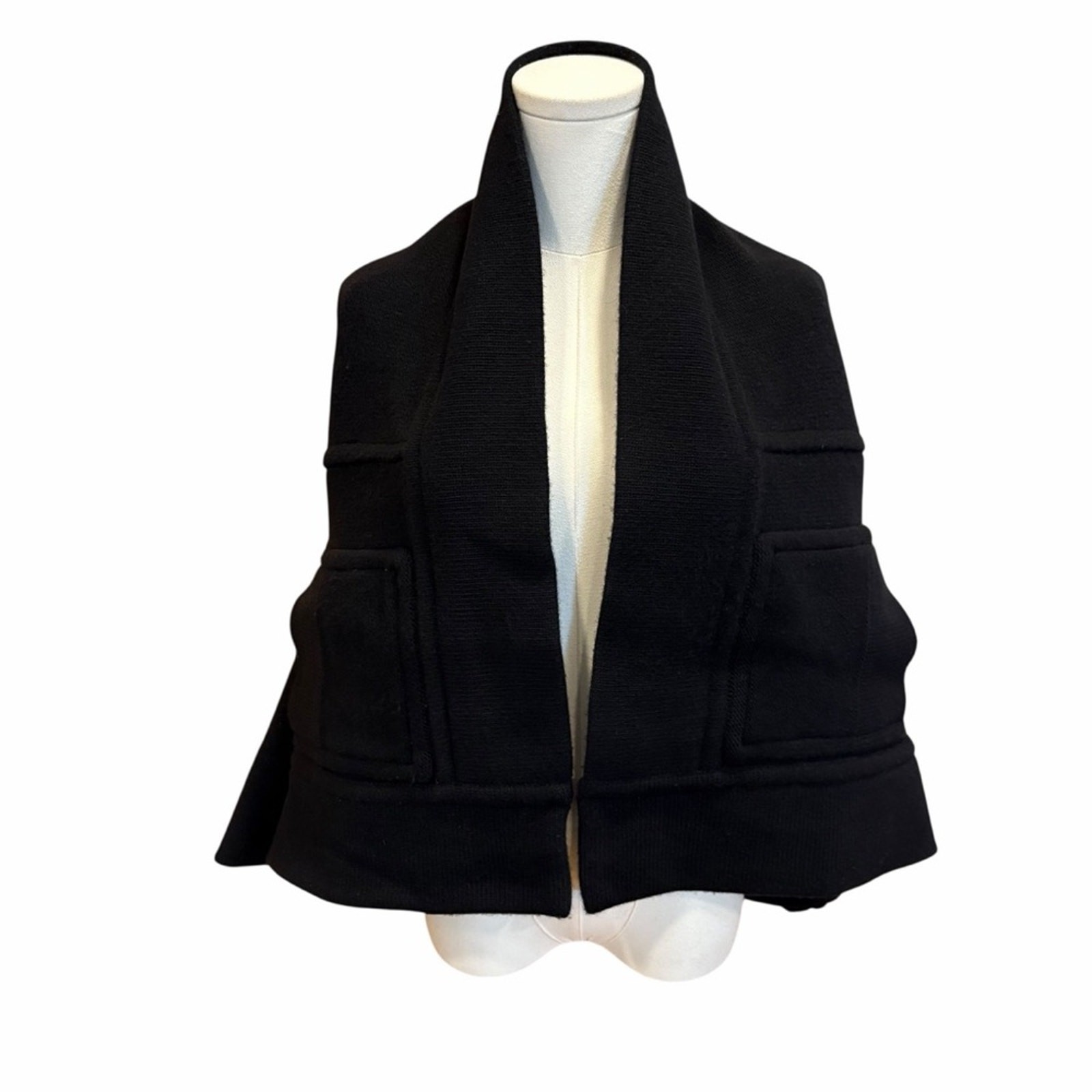 Stella McCartney : Reversible Cape Cardigan | Black | Italian Size 36
