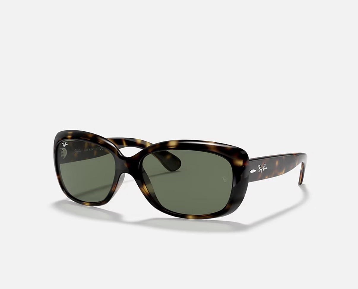 Ray-Ban Jackie Ohh II Polished Light Havana/Green 60 mm Sunglasses RB4098 710/71